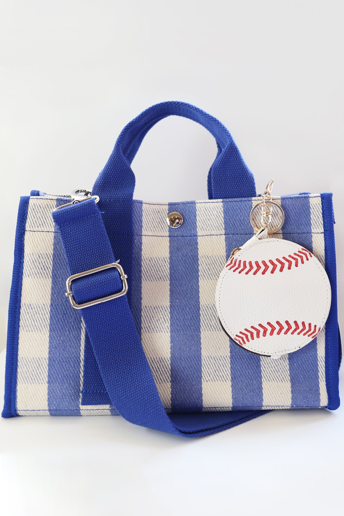 Baseball Key Chain Bag Charm - Sports Coin Purse Zip Pouch Cute Team Gift