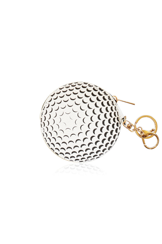 Golf ball Key Chain Bag Charm - Sports Coin Purse Zip Pouch Cute Team Gift