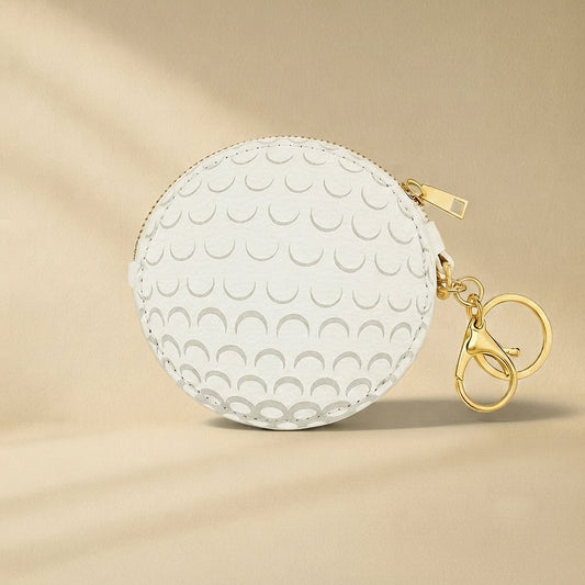 Golf ball Key Chain Bag Charm - Sports Coin Purse Zip Pouch Cute Team Gift
