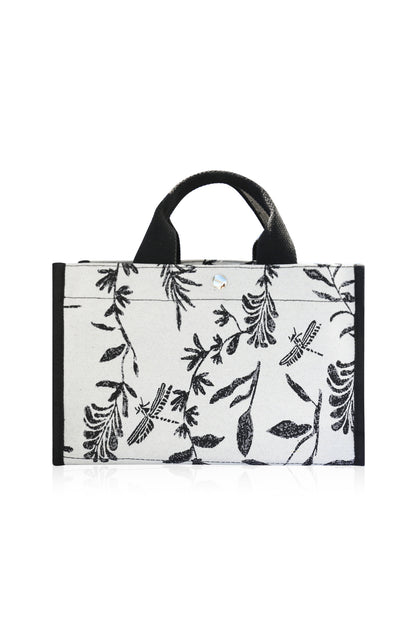 Canvas Tote Bag Shoulder Crossbody Strap Structured Purse Handbag -  Floral