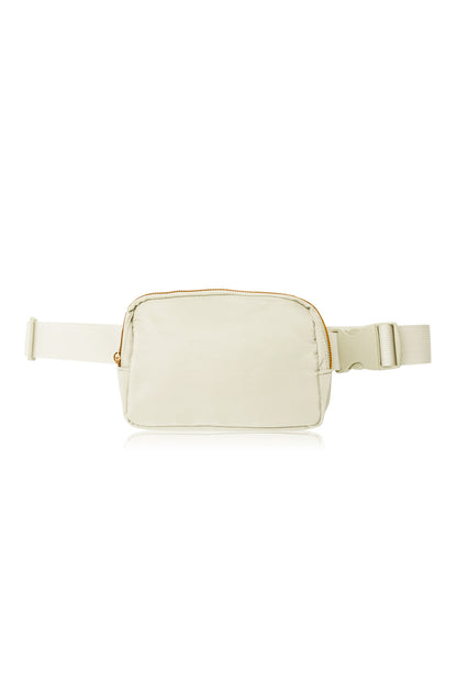 Belt Bag Waist Pouch Adjustable Strap Running Travel Fanny Pack - Light Beige