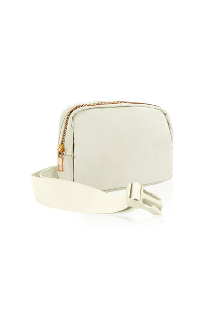 Belt Bag Waist Pouch Adjustable Strap Running Travel Fanny Pack - Light Beige