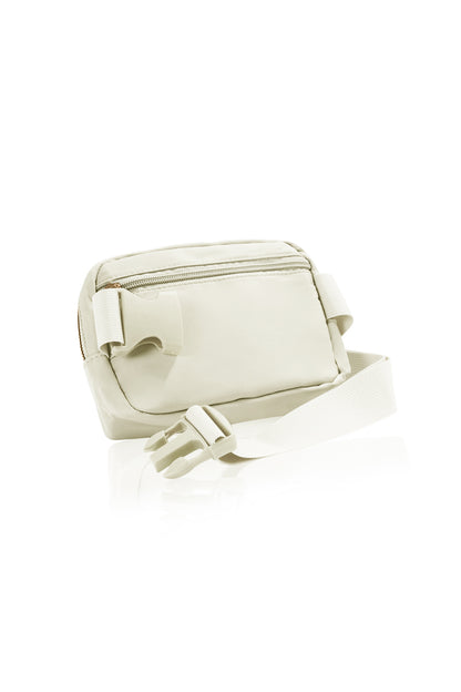 Belt Bag Waist Pouch Adjustable Strap Running Travel Fanny Pack - Light Beige