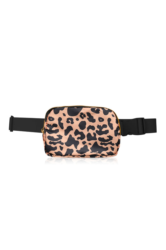 Belt Bag Waist Pouch Adjustable Strap Running Travel Fanny Pack - Leopard