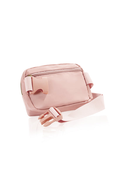 Belt Bag Waist Pouch Adjustable Strap Running Travel Fanny Pack - Pink