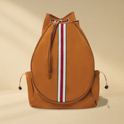 Tennis Convertible Backpack - Brown/Red