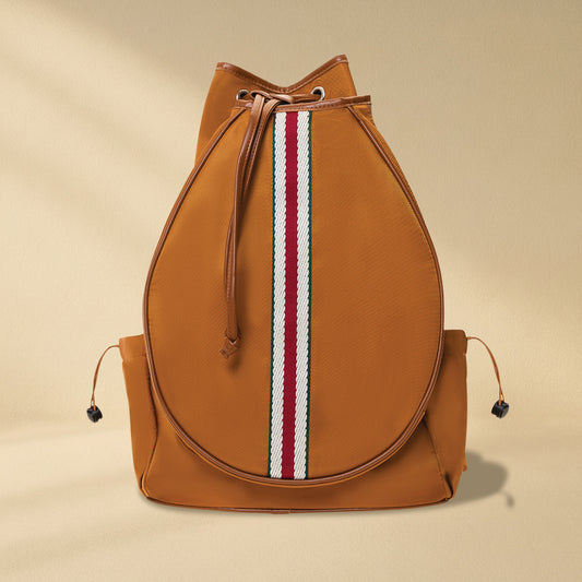 Tennis Convertible Backpack - Brown/Red