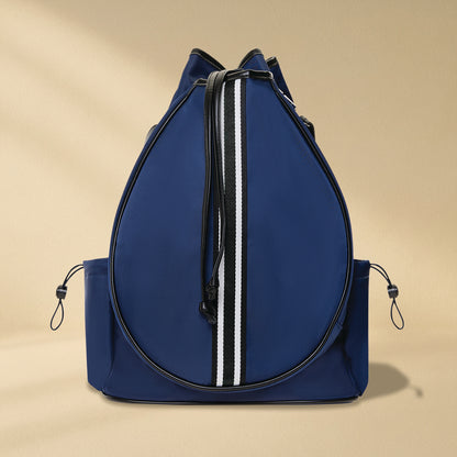 Tennis Convertible Backpack - Navy/Black Stripe