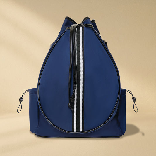 Tennis Convertible Backpack - Navy/Black Stripe