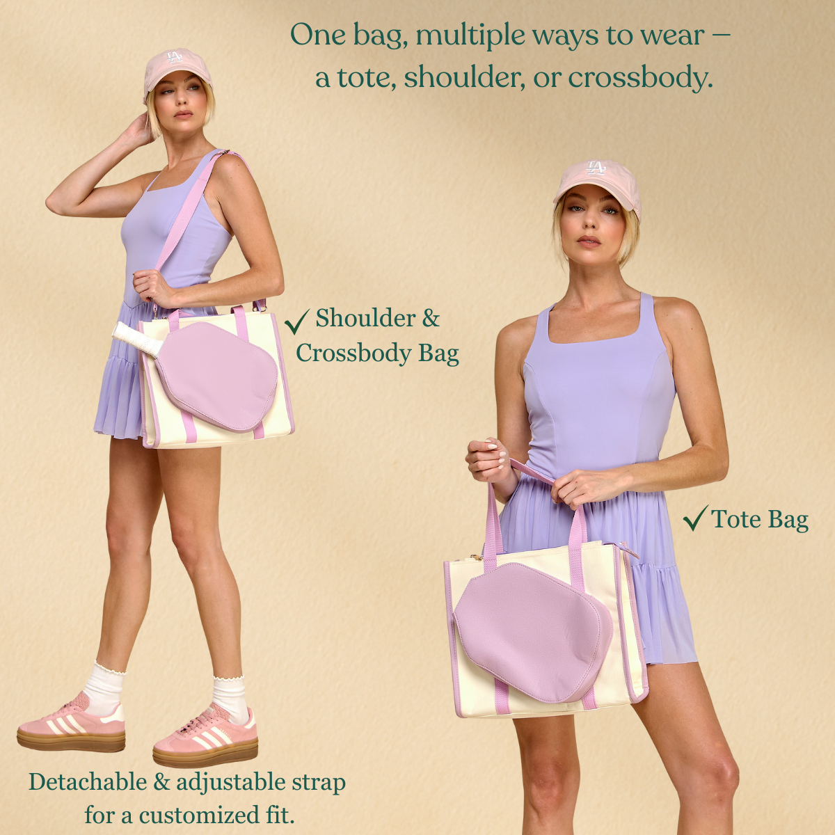 Pickleball Tote Bag - Lavender