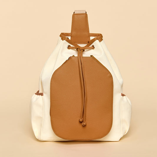 Pickleball Sling Bag - Large Capacity, Stylish, Eco-Friendly - Brown