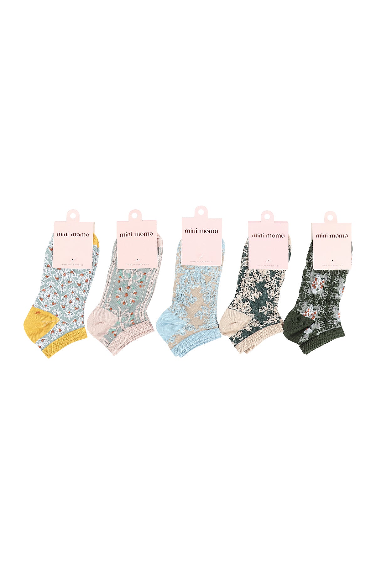 Cute Teddy Bear Colorful Women's Ankle Socks Set
