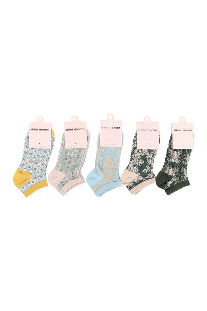Cute Teddy Bear Colorful Women's Ankle Socks Set
