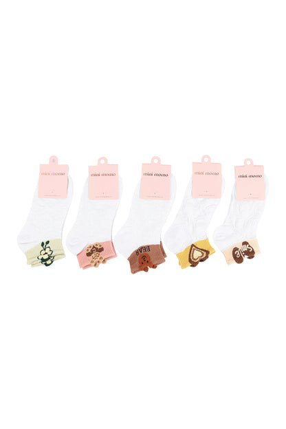Cute Floral Colorful Women's Ankle Socks Set