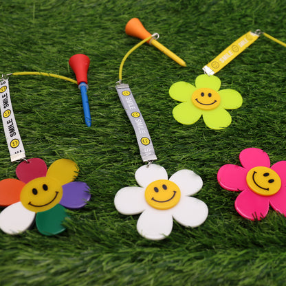 Golf Tees Hanger Accessories Smile Flower - Hot Pink