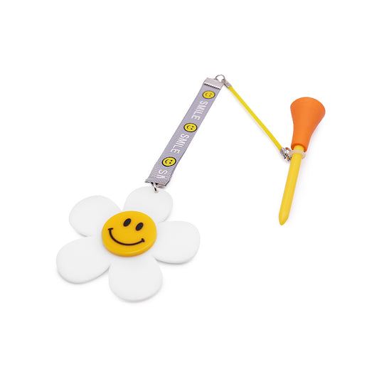 Golf Tees Hanger Accessories Smile Flower - White