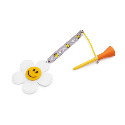 Golf Tees Hanger Accessories Smile Flower - White