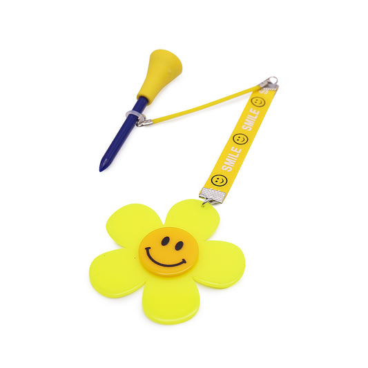 Golf Tees Hanger Accessories Smile Flower - Yellow